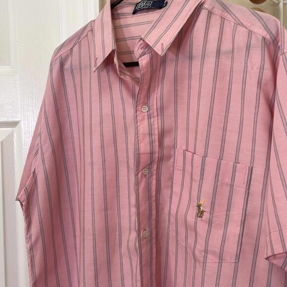 Ralph Lauren - Vintage 90s Casual Button Down - Pink - Large - Picture 3 of 12